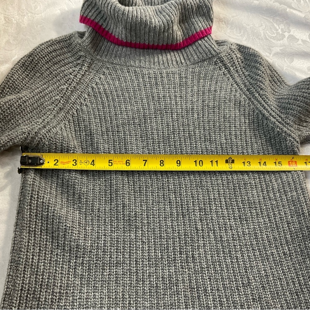 Bartolini Turtle Neck Sweater Grey Wool/Cashmere Blend Women’s Size Xsmall Italy - Picture 4 of 8